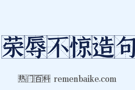 荣辱不惊造句是什么意思的图片